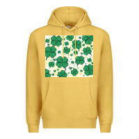 Antique Gold st patrick clover Premium Hoodie - MaliasSmallBusiness