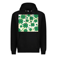 Black st patrick clover Premium Hoodie - MaliasSmallBusiness