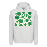 Dove Grey st patrick clover Premium Hoodie - MaliasSmallBusiness