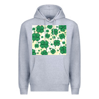 Heather Grey st patrick clover Premium Hoodie - MaliasSmallBusiness