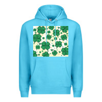 Ocean Blue st patrick clover Premium Hoodie - MaliasSmallBusiness