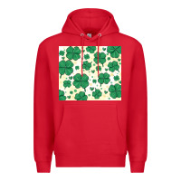 Red st patrick clover Premium Hoodie - MaliasSmallBusiness