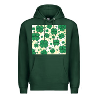 Sports Green st patrick clover Premium Hoodie - MaliasSmallBusiness