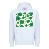 White st patrick clover Premium Hoodie - MaliasSmallBusiness
