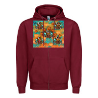Burgundy thanksgiving turkey fall Zipper Hoodie - RanaPortraitStore