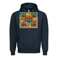 Navy thanksgiving turkey fall Zipper Hoodie - RanaPortraitStore