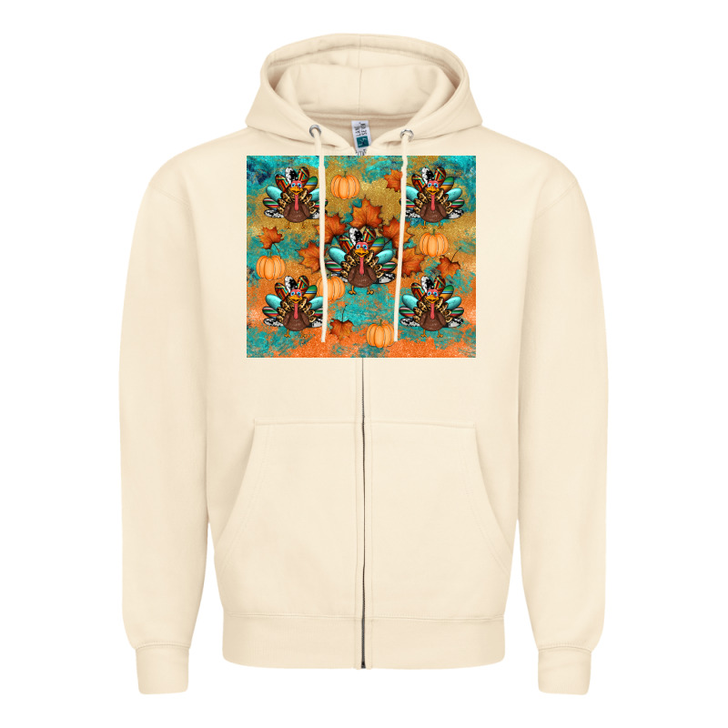 Thanksgiving Turkey Fall Zipper Hoodie by RanaPortraitStore | Teevron