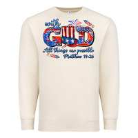 Sandshell with god all things are possible usa Premium Sweatshirt - AdoDesignShop