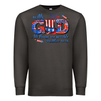 Smoke with god all things are possible usa Premium Sweatshirt - AdoDesignShop