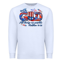 White with god all things are possible usa Premium Sweatshirt - AdoDesignShop