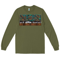 Army Green Rusty Sunflowers with Cowhide and Turquoise Long Sleeve Tee - RanaPortraitStore
