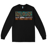 Black Rusty Sunflowers with Cowhide and Turquoise Long Sleeve Tee - RanaPortraitStore