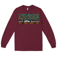 Burgundy Rusty Sunflowers with Cowhide and Turquoise Long Sleeve Tee - RanaPortraitStore