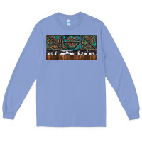 Colony Blue Rusty Sunflowers with Cowhide and Turquoise Long Sleeve Tee - RanaPortraitStore