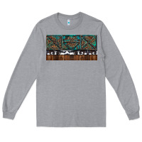 Heather Grey Rusty Sunflowers with Cowhide and Turquoise Long Sleeve Tee - RanaPortraitStore