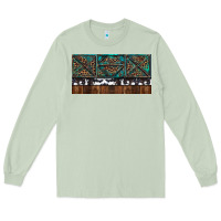 Matcha Rusty Sunflowers with Cowhide and Turquoise Long Sleeve Tee - RanaPortraitStore