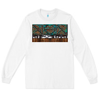 White Rusty Sunflowers with Cowhide and Turquoise Long Sleeve Tee - RanaPortraitStore