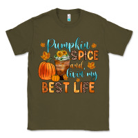 Army Green pumpkin spice and livin  my best life Classic Tee - Zillion Design Studio