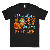 Black pumpkin spice and livin  my best life Classic Tee - Zillion Design Studio