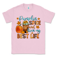 Bubblegum Pink pumpkin spice and livin  my best life Classic Tee - Zillion Design Studio