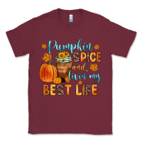Burgundy pumpkin spice and livin  my best life Classic Tee - Zillion Design Studio