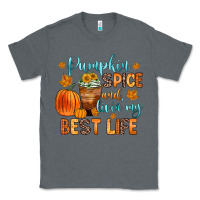 Charcoal Heather pumpkin spice and livin  my best life Classic Tee - Zillion Design Studio