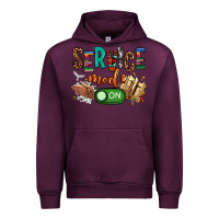 Mauve Wine service mode on woman version Urban Hoodie - NancyCooperArtShop