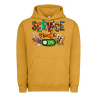 Pigment Peanut Butter service mode on woman version Urban Hoodie - NancyCooperArtShop