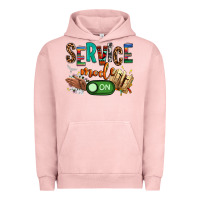 Pigment Salmon service mode on woman version Urban Hoodie - NancyCooperArtShop
