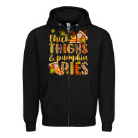 Black thick thighs and pumpkin pies Zipper Hoodie - Zillion Design Studio