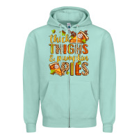 Seafoam thick thighs and pumpkin pies Zipper Hoodie - Zillion Design Studio