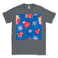 Charcoal Heather winter  snowflakes hot cocoa ice skating shoes Classic Tee - FaDigitalArtStudio