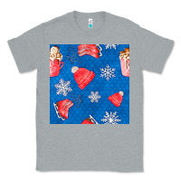 Heather Grey winter  snowflakes hot cocoa ice skating shoes Classic Tee - FaDigitalArtStudio
