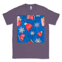 Lavender winter  snowflakes hot cocoa ice skating shoes Classic Tee - FaDigitalArtStudio
