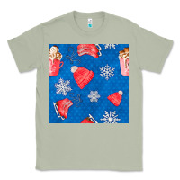 Matcha winter  snowflakes hot cocoa ice skating shoes Classic Tee - FaDigitalArtStudio