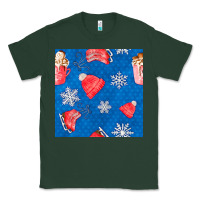 Sports Green winter  snowflakes hot cocoa ice skating shoes Classic Tee - FaDigitalArtStudio