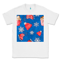White winter  snowflakes hot cocoa ice skating shoes Classic Tee - FaDigitalArtStudio