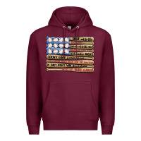 Burgundy baseball ballgame Premium Hoodie - MaliasSmallBusiness