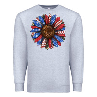 Heather Grey usa flag camouflage sunflower Premium Sweatshirt - JahusDesignShop