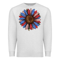 Oatmeal Heather usa flag camouflage sunflower Premium Sweatshirt - JahusDesignShop