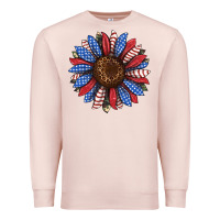 Pale Pink usa flag camouflage sunflower Premium Sweatshirt - JahusDesignShop