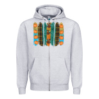 Heather Grey thanksgiving brushstrokes Zipper Hoodie - RanaPortraitStore