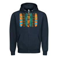 Navy thanksgiving brushstrokes Zipper Hoodie - RanaPortraitStore