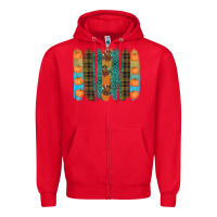 Red thanksgiving brushstrokes Zipper Hoodie - RanaPortraitStore