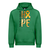Emerald Finding the cure starts with hope Childhood Cancer Urban Hoodie - NancyCooperArtShop