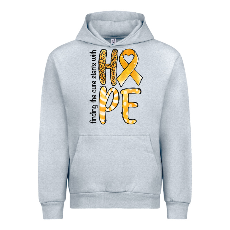 Finding The Cure Starts With Hope Childhood Cancer Urban Hoodie by NancyCooperArtShop | Teevron