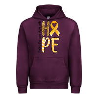 Mauve Wine Finding the cure starts with hope Childhood Cancer Urban Hoodie - NancyCooperArtShop