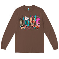 Chestnut love nurse Long Sleeve Tee - Zillion Design Studio
