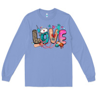 Colony Blue love nurse Long Sleeve Tee - Zillion Design Studio