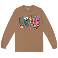 Toasted Coconut love nurse Long Sleeve Tee - Zillion Design Studio